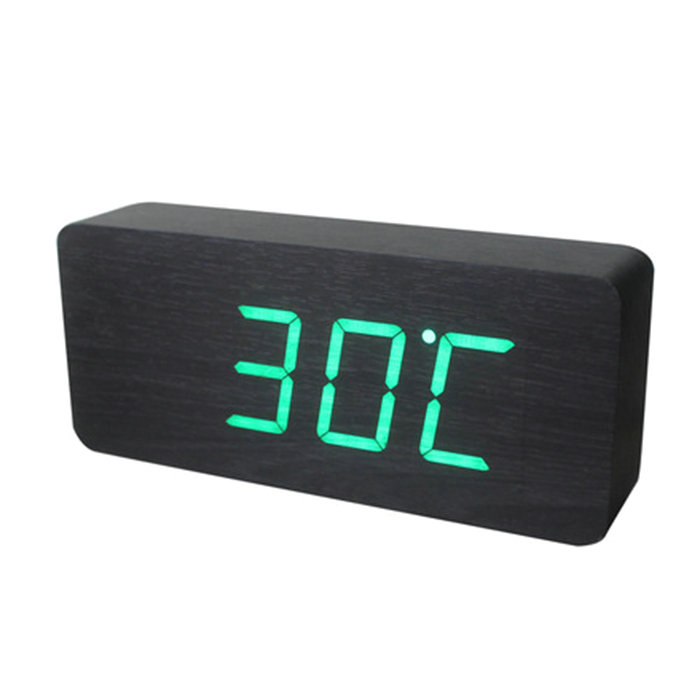 Zogift nuevos productos 2018 producto innovador LED de alarma de madera <span class=keywords><strong>reloj</strong></span> digital con temperatura y fecha - Product Image 4