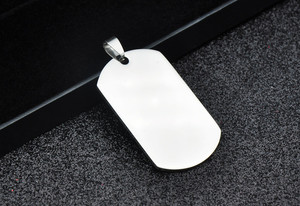 कस्टम लोगो स्टेनलेस स्टील लटकन थोक 18k सोना मढ़वाया कुत्ते टैग हार - Product Image 3