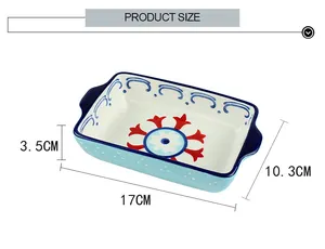 Tùy Chỉnh Baking Tray Set Bakeware Gốm Dính Baking Món Ăn Cá Nhân Bánh Mì Rang Lasagna Pan Với Xử Lý