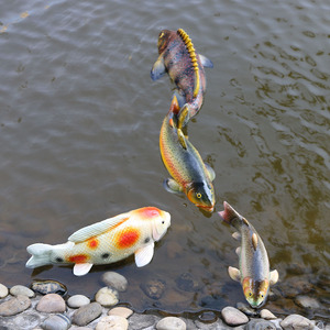 Decoratieve Polyresin Nijlpaard Sculptuur Drijvende Op De Water - Product Image 6