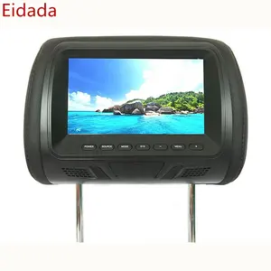 Giá Rẻ Giá 7 inch ô tô MP5 LCD USB SD FM gối loại da xe tựa đầu màn hình dây kéo tùy chọn