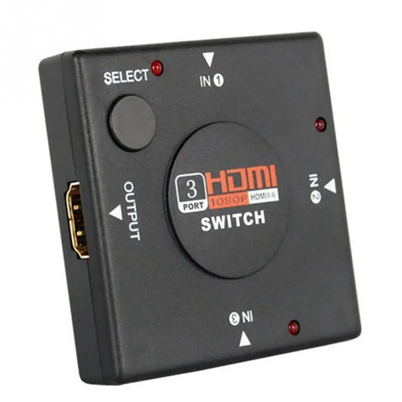 4K 3 entrada 1 Saída Mini 3 Portas HDMI Switch 3X1 HDMI VIdeo Switcher 3 EM 1 Out Splitter Box Selector Para Xbox DVD HDTV PS5
