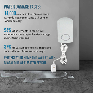 Highly Sensitive Home Security Water Leak Alert <strong>Flood</strong> Alarm <strong>Detector</strong> High Sensirtive Water Flow Detection Sensor Cable - Product Image 4