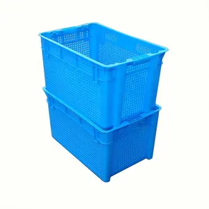 High Quality 50kgs Stackable Plastic Fruit Crates plastic moving bale arm crate for Sale