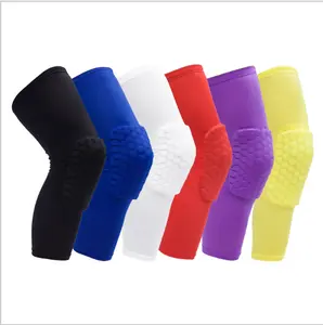 2024 trending hot selling basketball anti-slip honeycomb knee pads 7mm leg knee compression pads sleeve