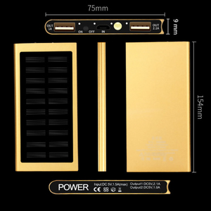 Cargador <span class=keywords><strong>Solar</strong></span> de alta eficiencia de 10000mAh para teléfonos móviles, Tablet, PC, PDA, para acampar al aire libre - Product Image 5