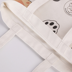 Qetesh sac fourre-tout personnalisé créateur de mode mignon chat impression haute qualité toile <span class=keywords><strong>pas</strong></span> <span class=keywords><strong>cher</strong></span> Animal <span class=keywords><strong>voyage</strong></span> coloré sac à provisions - Product Image 5