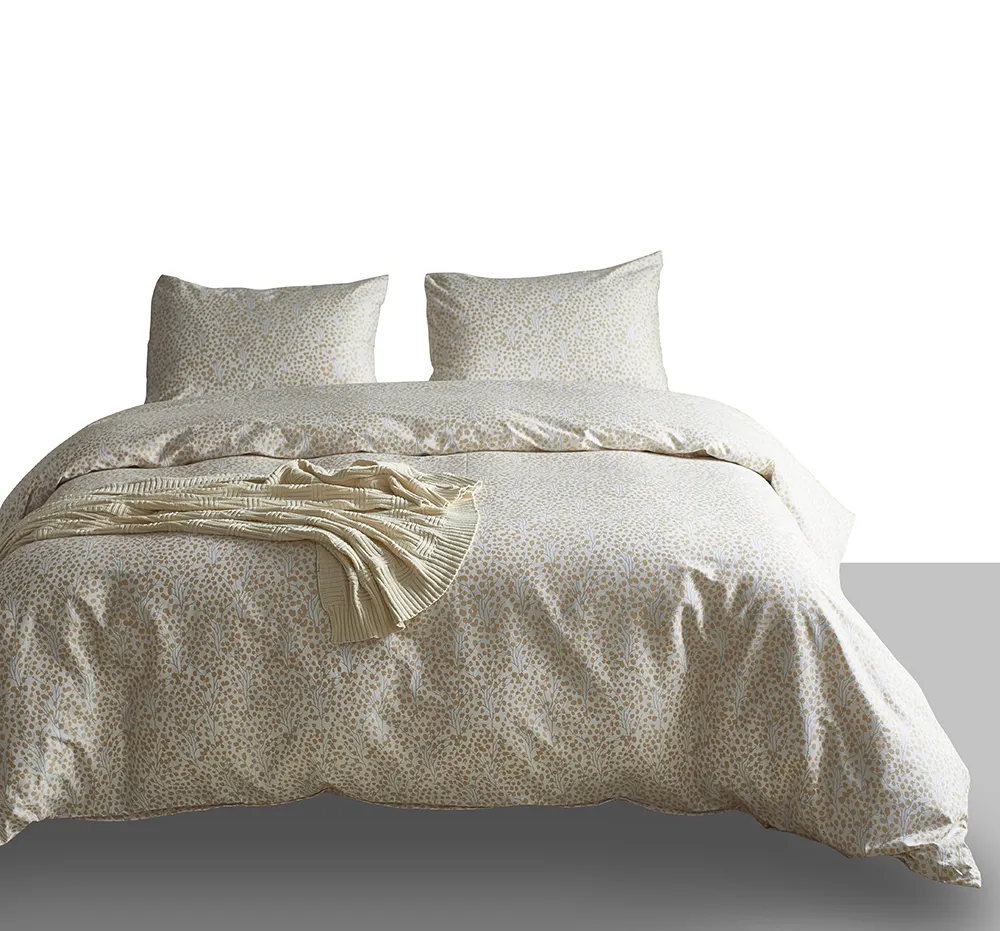 Breathable Cotton 100% European Quality Duvet Cover Sets Teens Men Women 3 Pieces Bed Set