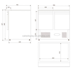 Mô hình mới thương mại sử dụng nhà hàng khách sạn bánh pizza bánh <span class=keywords><strong>sandwich</strong></span> chuẩn bị bảng tủ lạnh salad Bar tủ lạnh hiển thị - Product Image 2