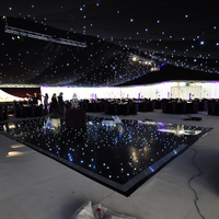 Piste de danse LED 3D étoilée pour événements de mariage - Éclairage RGB activé par le son et contrôle DMX512, indice de protection IP33, montage au sol