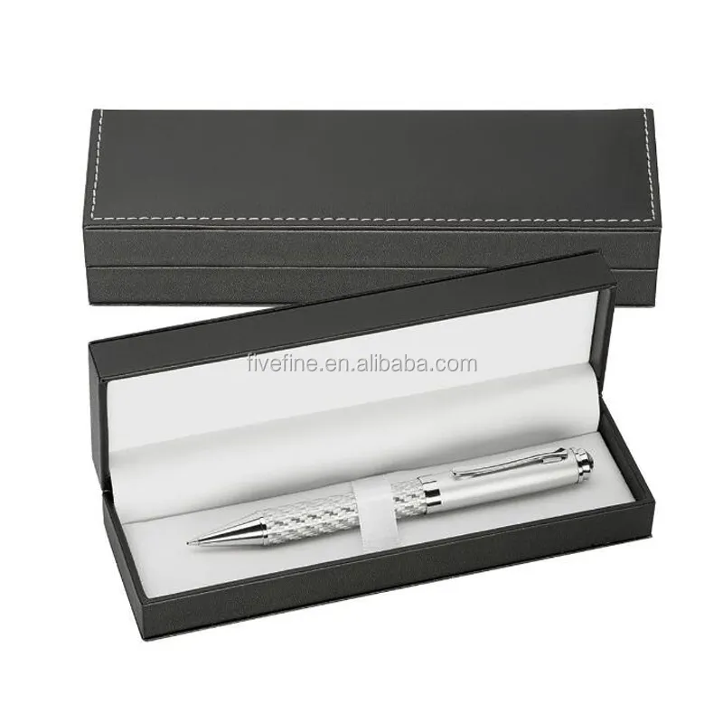 Scatola di penna stilografica di carta nera di alta qualità scatole regalo penne personalizzate