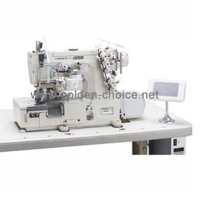 Direct Drive Elastic Lace Attaching Interlock Sewing Machine with Metering Device Tape Cutter for Ladies Underwear Underpants