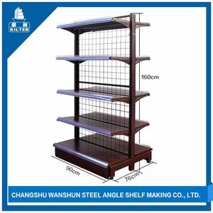 En bois Et Fer Matériel Réglable Étagères Murales Pour <span class=keywords><strong>Magasin</strong></span> De Mode - Product Image 1