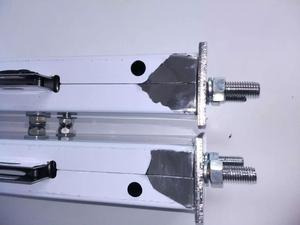 New SS430/Steel <strong>Chrome</strong> Spring Loaded Mud Flap Hanger Light Bar Tail Light <strong>Box</strong> Six 4" Light Cutouts for Semi Trucks 2 1/2" Bolt - Product Image 4