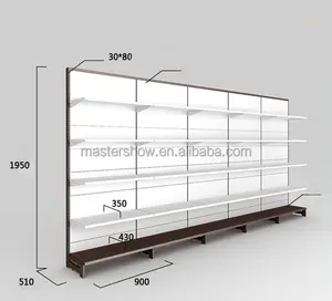 Shop custom single sided wall shelf chips display rack