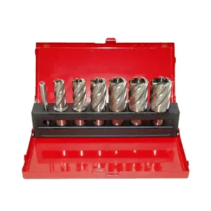 7Pcs HSS Ringförmigen Kern Cutter Bohrer Bit Set für Magnetic Drill Maschine Metall Schneiden