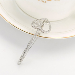 LUOTEEMI — épingles à <span class=keywords><strong>cheveux</strong></span> en <span class=keywords><strong>strass</strong></span> CZ, accessoires de mariage, bijoux en forme de cœur, pour femmes et filles - Product Image 6