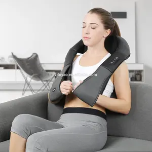 Luyao health care product 4D rollers deep tissue kneading neck shoulder massager infrared