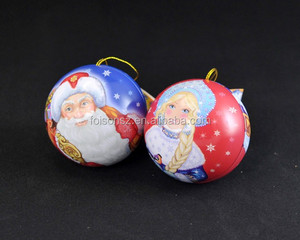 Boîtes cadeaux de boîte de bidon de boule de Noël pour les primes et la promotion Utilisation de logo en relief en fer-blanc et en plastique de qualité alimentaire pour l'artisanat d'emballage - Product Image 5