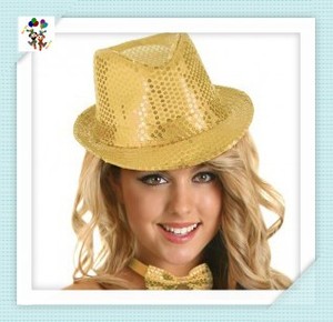 Disfraz de fiesta burlesco para adultos <span class=keywords><strong>y</strong></span> niños, gorros de lentejuelas de Color rosa, HPC-2630 - Product Image 3