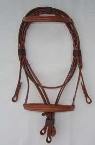 บังเหียนหนังแท้ยกสูงแบบพรีเมียม,บังเหียนหนังสำหรับออกแบบม้าให้ทันสมัยพร้อมสายรัดคิ้วและบังเหียนเย็บแฟนซี - Product Image 2