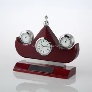 A6046 Wooden table Clock for business souvenir