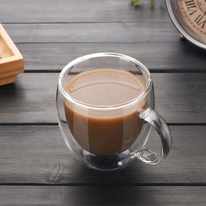Les fabricants de tasses à café à <span class=keywords><strong>double</strong></span> <span class=keywords><strong>paroi</strong></span> en <span class=keywords><strong>verre</strong></span> borosilicaté avec poignée - Product Image 3