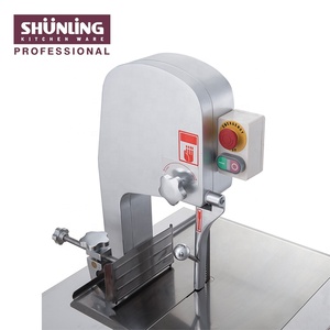 מסור עצמות חשמלי מכונת חיתוך בשר חזיר גוף אלומיניום אנודייז מלא בצבע כסוף עיבוד בשר אוטומטי גבוה למקרי חירום - Product Image 2