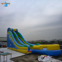 Toboggan gonflable extra long et rebondissant, grand toboggan d'escalier gonflable