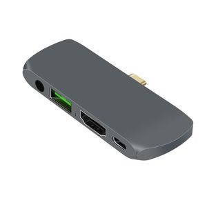 Hợp kim nhôm Loại C để HD mi + USB 3.0 + USB 3.1 + 3.5mm âm thanh kết nối <span class=keywords><strong>Com</strong></span> bo <span class=keywords><strong>HUB</strong></span> Adapter - Product Image 1