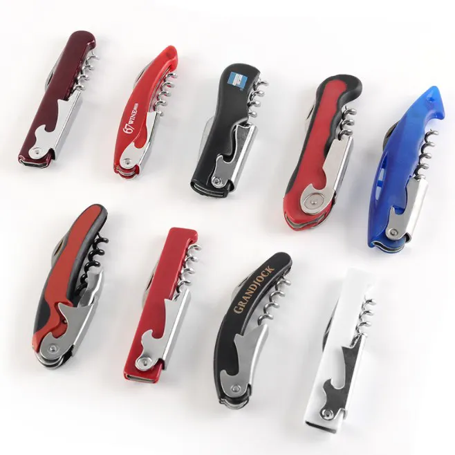 Promotional Multifunction Corkscrew Red Wine Bottle Opener and Knife