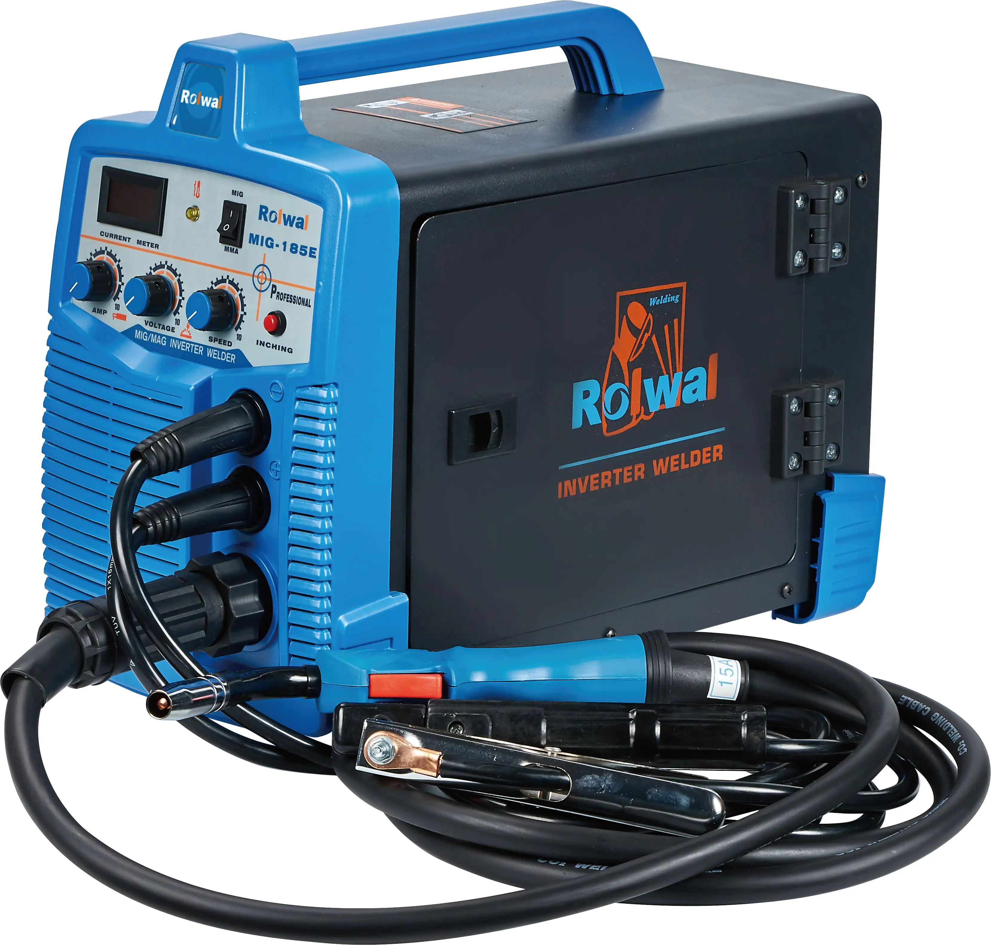 Rolwal Igbt inverter co2 mig welding machine gas/gasless argon mig welder