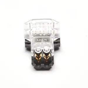 Clear geen behoefte peel 2 pin plastic t connector