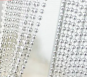 Großhandel kunden definierte Größe luxuriös Metall Perlen gardinen/String Kugel Kette Raumteiler dekorieren Tür Perlen Vorhang