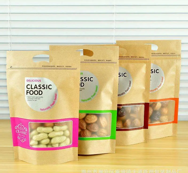 Sachets d'emballage de qualité alimentaire, 50 pièces, emballages personnalisés pour amandier, noix de coco, noix de snacks