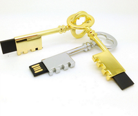 Memoria USB 2.0 Personalizada de Metal en Forma de Llave, 2GB 4GB 8GB 16GB 32GB 64GB 128GB, Nueva en Stock