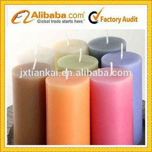 nouveau 2014 quotidiengagner flat top pressé ou versé cire de paraffine pilier bougies de couleur - Product Image 1