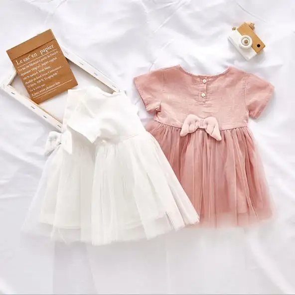 Jupe féerique en maille pour petite fille, tenue de princesse, avec coutures, nouvelle collection d'été 2019