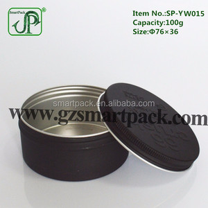 100g Straght Base <span class=keywords><strong>Mate</strong></span> Negro <span class=keywords><strong>Lata</strong></span> De Aluminio con Tapa - Product Image 1