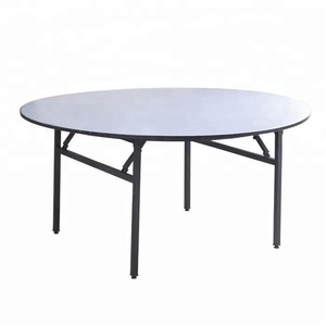 <span class=keywords><strong>Fer</strong></span> cadre ronde pliante PVC <span class=keywords><strong>table</strong></span> pour 8-12 personne - Product Image 1