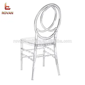 Rovan Furniture Wholesale Cheaper Wedding And Event Acrylic Chair Clear Transparent Round Back Rentals Resin Phoenix Chair