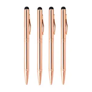 Jinghao Brand Luxe Rose Gold Metalen Stylus Balpen