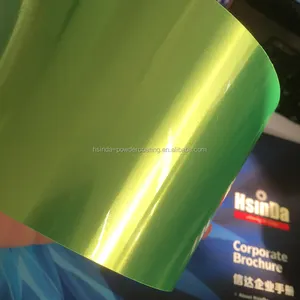 Transparente colores Candy fluorescente verde pintura de recubrimiento en polvo