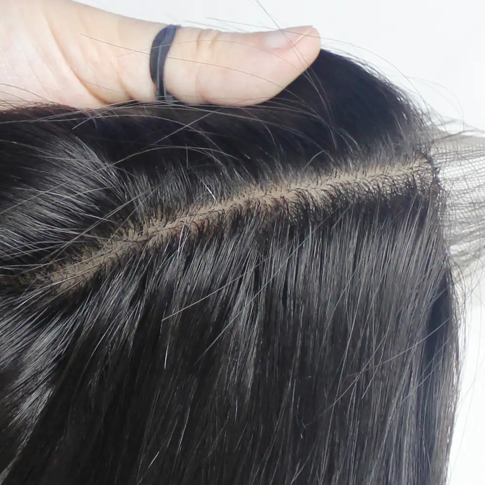 Großhandel brasilia nisches Haar 100% menschliches Haar Top Lace Closure Seiden basis Free Part Body Wave Lace Front Closure