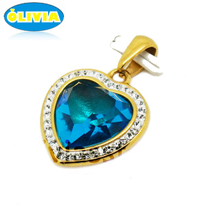 Ciondolo a Forma di Cuore in Filigrana Placcato Oro in Acciaio Inossidabile, Gioiello di Coppia Cinese alla Moda - Product Image 2