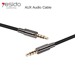 2018 New arrival simples 3 pole 3.5mm aux cabo de telefone para carro 1 m 3.5mm stereo jack para jack cabo de áudio aux cabo