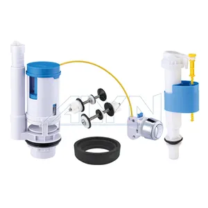 Toilet tank fill valve and flush valve upc dual cistern mechanism