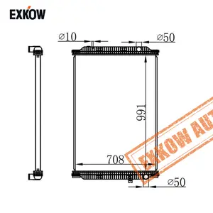 Автомобильный вакуумный паяный алюминиевый радиатор для Renault Truck Premium 2 210 2005- MT OE: 5001867210