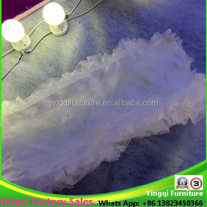 रचनात्मक शादी मंच सजावट सफेद सैश शादी गलियारे धावक - Product Image 6