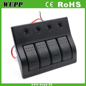 4 Way luz led rocker switch 4 pin on-off 12/24 V Marinha Rocker Switch Panel & Painel Do Carro interruptor